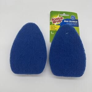 2 SCOTCH-BRITE Shower Scrubber Refill 560 Blue Non-Scratch Discontinued 3M Bath